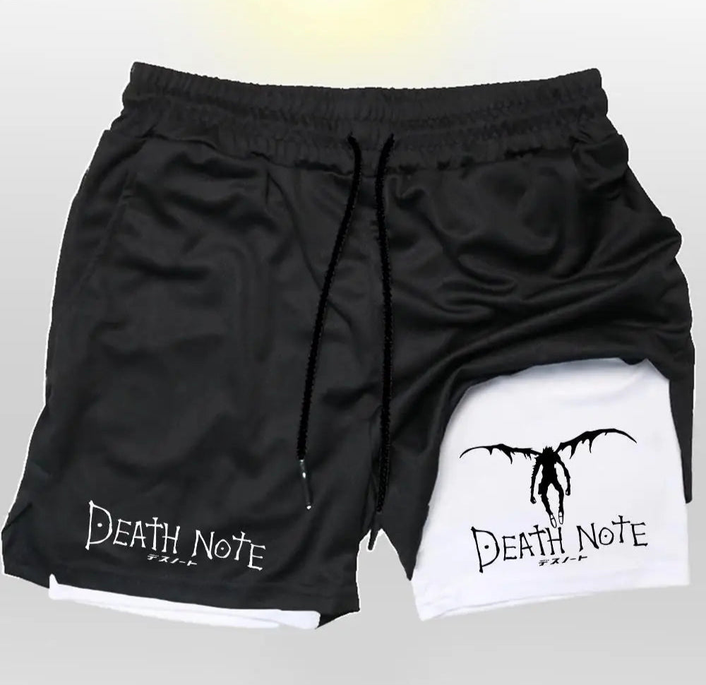Short Esportivo de Academia Masculino 2 em 1 - Death Note